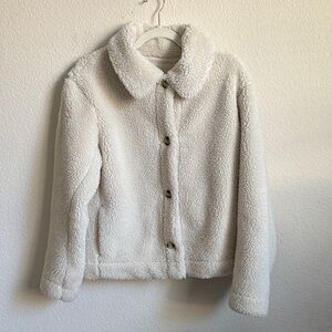 Uniqlo Cream Teddy Jacket